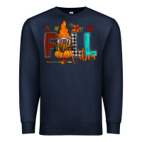 Navy Fall Vibes Premium Sweatshirt - CowhideDigitalArt