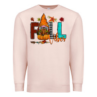 Pale Pink Fall Vibes Premium Sweatshirt - CowhideDigitalArt