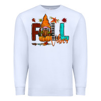 White Fall Vibes Premium Sweatshirt - CowhideDigitalArt