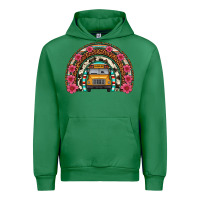 Emerald school bus leopard cowhide rainbow Urban Hoodie - Artiststas