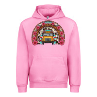 Fuchsia Pink school bus leopard cowhide rainbow Urban Hoodie - Artiststas