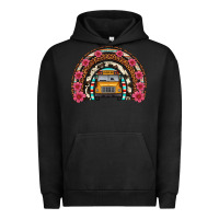 Pigment Black school bus leopard cowhide rainbow Urban Hoodie - Artiststas