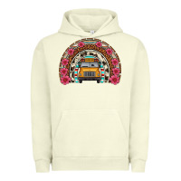 Pigment Pistachio school bus leopard cowhide rainbow Urban Hoodie - Artiststas