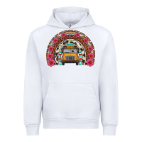 White school bus leopard cowhide rainbow Urban Hoodie - Artiststas