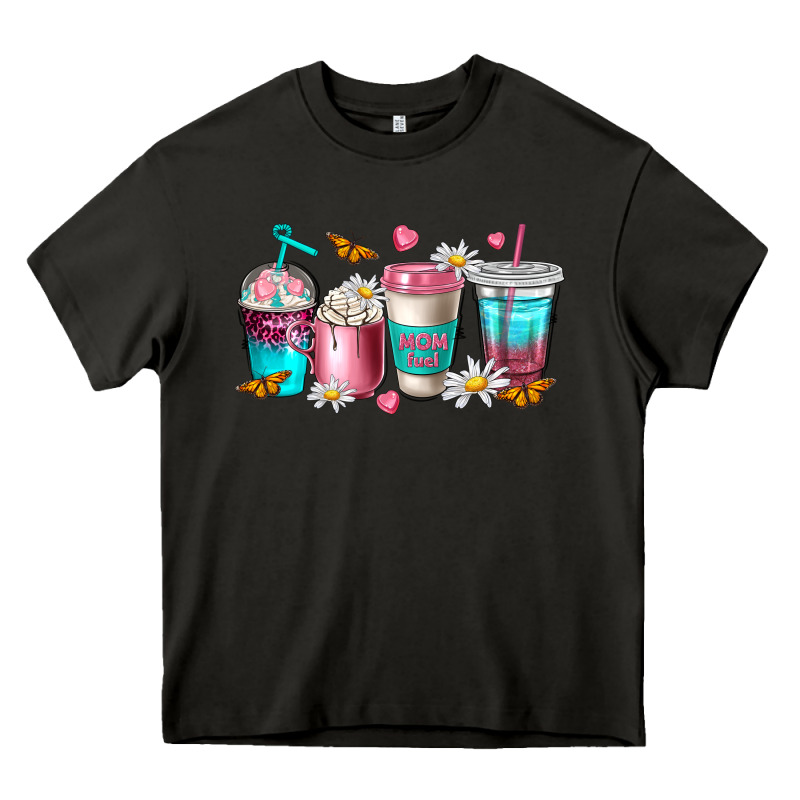 Mom Fuel Coffee Cups Heavy Core Tee by NancyCooperArtShop | Teevron