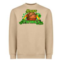Mushroom St. Patrick's Day Basketball Heavyweight Sweatshirt - HowdyJamesFarm