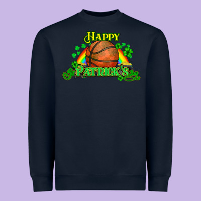 St. Patrick's Day Basketball Heavyweight Sweatshirt Designed By Howdyjamesfarm