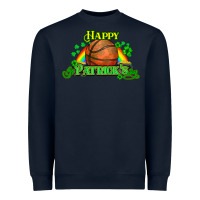 Navy St. Patrick's Day Basketball Heavyweight Sweatshirt - HowdyJamesFarm