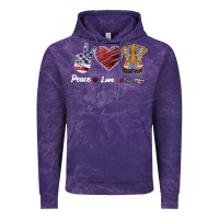 Cloud Purple Peace Love Veteran Vintage Hoodie - Bettercallsaul