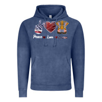 Vintage Denim Peace Love Veteran Vintage Hoodie - Bettercallsaul