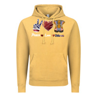 Vintage Mustard Peace Love Veteran Vintage Hoodie - Bettercallsaul