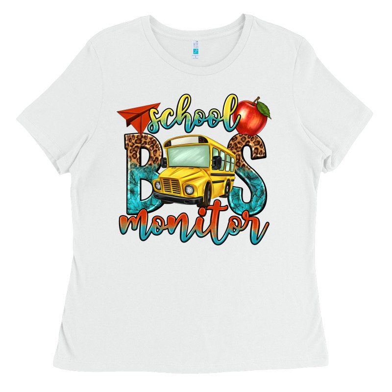 School Bus Monitor Ladies Tee by NancyCooperArtShop | Teevron