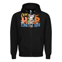 Black one hip lunch lady easter day Zipper Hoodie - FaDigitalArtStudio
