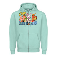 Seafoam one hip lunch lady easter day Zipper Hoodie - FaDigitalArtStudio