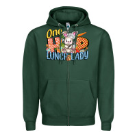 Sports Green one hip lunch lady easter day Zipper Hoodie - FaDigitalArtStudio