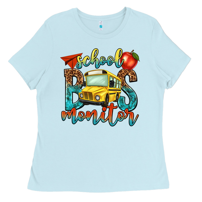 School Bus Monitor Ladies Tee by NancyCooperArtShop | Teevron