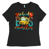Black school bus monitor Ladies Tee - NancyCooperArtShop