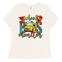 Bone school bus monitor Ladies Tee - NancyCooperArtShop