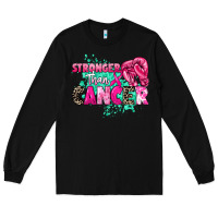 Black Stronger than Cancer Long Sleeve Tee - HowdyJamesFarm