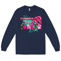 Navy Stronger than Cancer Long Sleeve Tee - HowdyJamesFarm