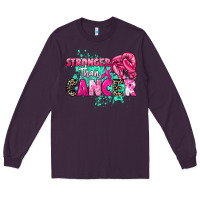 Plum Stronger than Cancer Long Sleeve Tee - HowdyJamesFarm