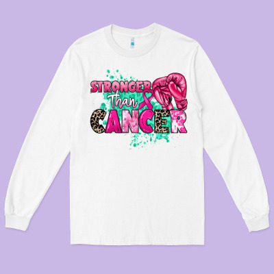 Stronger Than Cancer Long Sleeve Tee Designed By Howdyjamesfarm