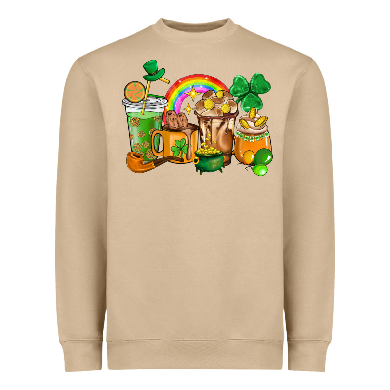St. Patricks Coffee Cups Heavyweight Sweatshirt by HowdyJamesFarm | Teevron