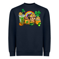 Navy St. Patricks coffee cups Heavyweight Sweatshirt - HowdyJamesFarm