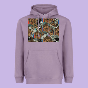 Dog Pattern Heavyweight Hoodie Designed By Cowhidedigitalart