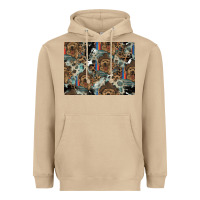 Mushroom Dog Pattern Heavyweight Hoodie - CowhideDigitalArt