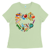 Matcha teacher heart custom Ladies Tee - NancyCooperArtShop