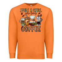 Carrot Just A Girl Who Loves Coffee Premium Sweatshirt - CowhideDigitalArt