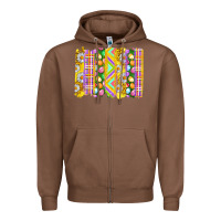 Chestnut Easter Brushstrokes Zipper Hoodie - BundleAndBundleShop