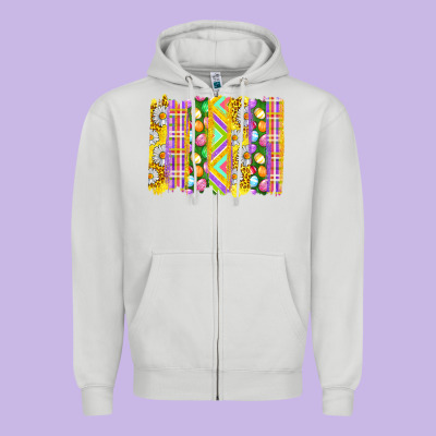 Easter Brushstrokes Zipper Hoodie Designed By Bundleandbundleshop