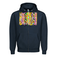 Navy Easter Brushstrokes Zipper Hoodie - BundleAndBundleShop