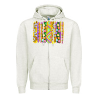 Oatmeal Heather Easter Brushstrokes Zipper Hoodie - BundleAndBundleShop