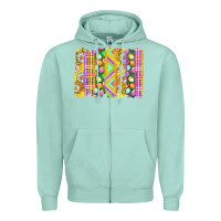 Seafoam Easter Brushstrokes Zipper Hoodie - BundleAndBundleShop