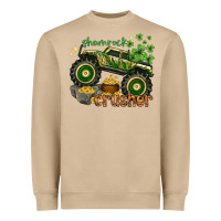 Mushroom shamrock crusher st. patrick's day Heavyweight Sweatshirt - HowdyJamesFarm