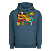 Pigment Midnight Navy i'm 5 and digging it Urban Hoodie - Artiststas