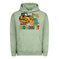 Pigment Oil Green i'm 5 and digging it Urban Hoodie - Artiststas