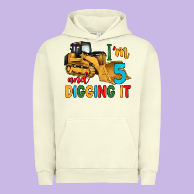 I'm 5 And Digging It Urban Hoodie Designed By Artiststas