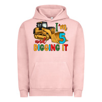 Pigment Salmon i'm 5 and digging it Urban Hoodie - Artiststas