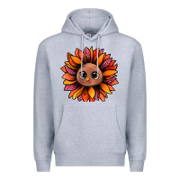 Heather Grey turkey sunflower bbs Premium Hoodie - BundleAndBundleShop