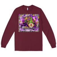 Burgundy gnome on the truck tumbler hjf Long Sleeve Tee - HowdyJamesFarm