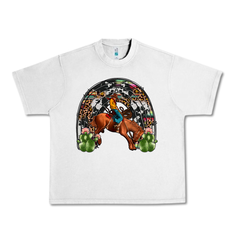 Rodeo Cowboy Rainbow Urban Heavy Tee by JahusDesignShop | Teevron