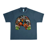 Midnight Navy rodeo cowboy rainbow Urban Heavy Tee - JahusDesignShop