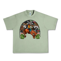 Oil Green rodeo cowboy rainbow Urban Heavy Tee - JahusDesignShop