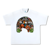 White rodeo cowboy rainbow Urban Heavy Tee - JahusDesignShop