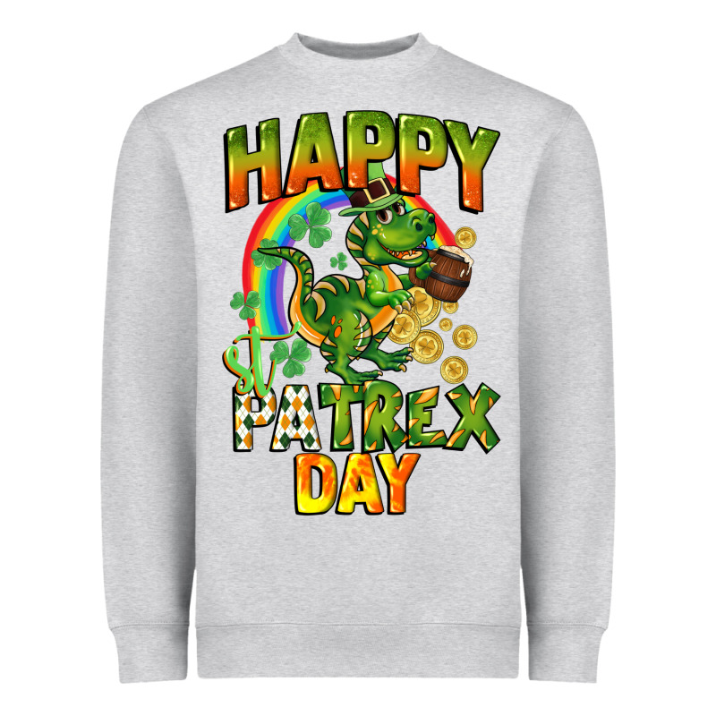 Happy St. Patrex Day Heavyweight Sweatshirt by CowGirlArtShop | Teevron