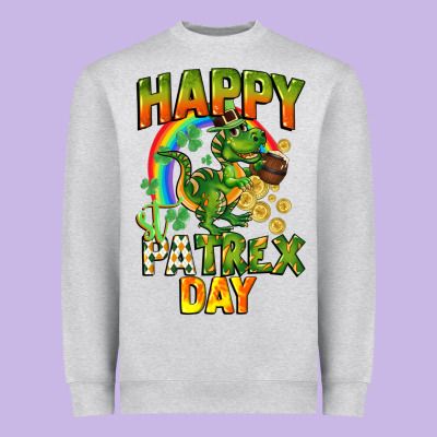 Happy St. Patrex Day Heavyweight Sweatshirt Designed By Cowgirlartshop